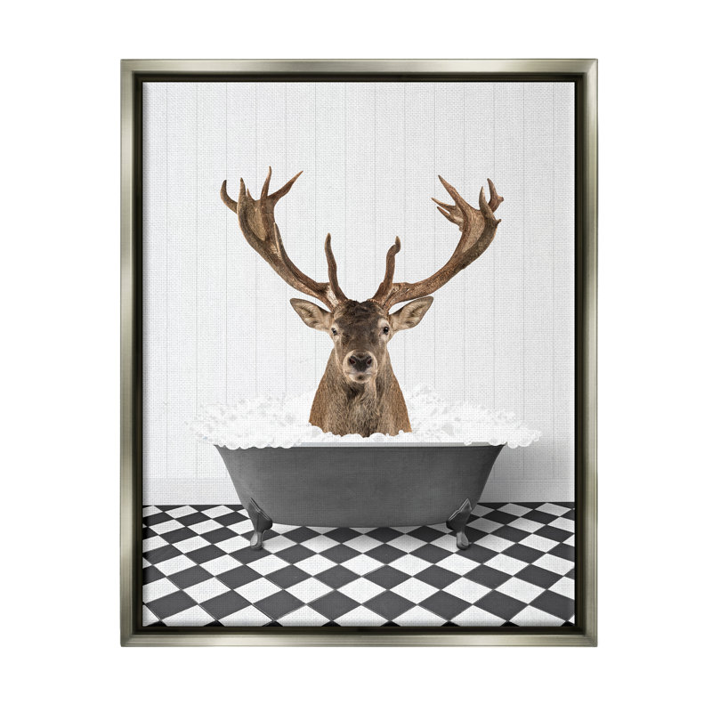 Art mural sur toile Trinx, H 31 po x l 25 po x P 1,7 po, Cadre flottant gris lustré