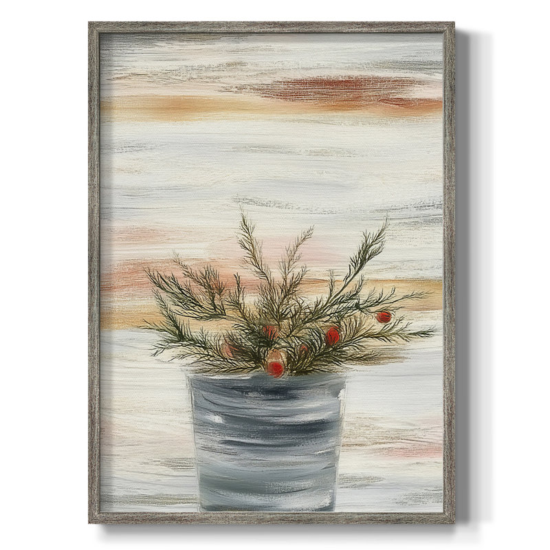 «Christmas Holiday Art DCCXLI», reproduction d'art encadrée - bois massif XMA171261, H 30 po x l 24 po
