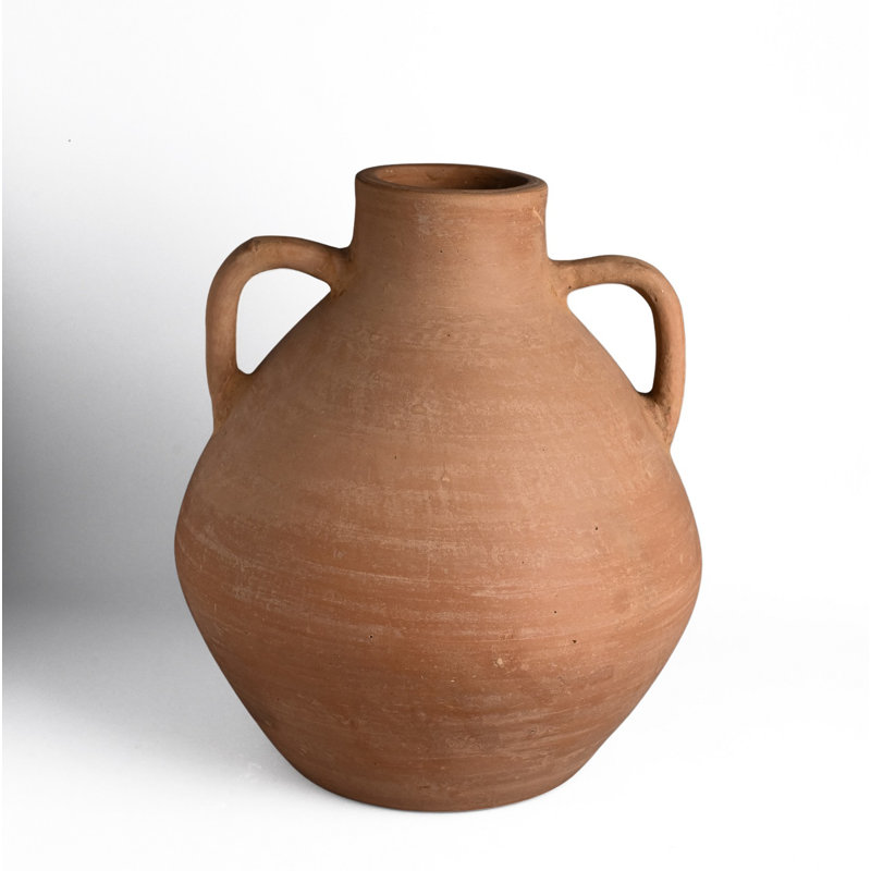 Perth Paper Mache Vase Eco Mix White H 13.6" & Dia 11.8", Natural