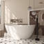 Baignoire autoportante à surface solide de 67 po x l 31 po avec robinet-86003678