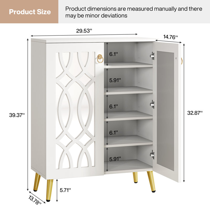 24 Pair Shoe Storage Cabinet