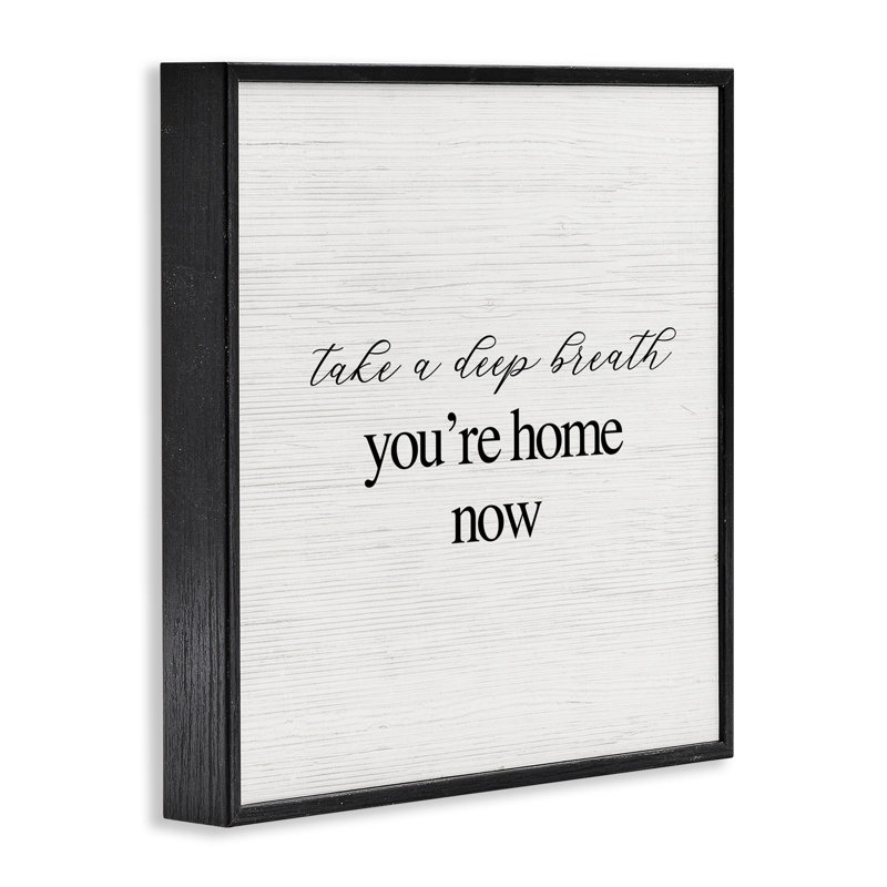 Home Now, phrase minimale, estampe numérique par Daphne Polselli, Giclée encadrée noir minuit, H 12 po x l 12 po