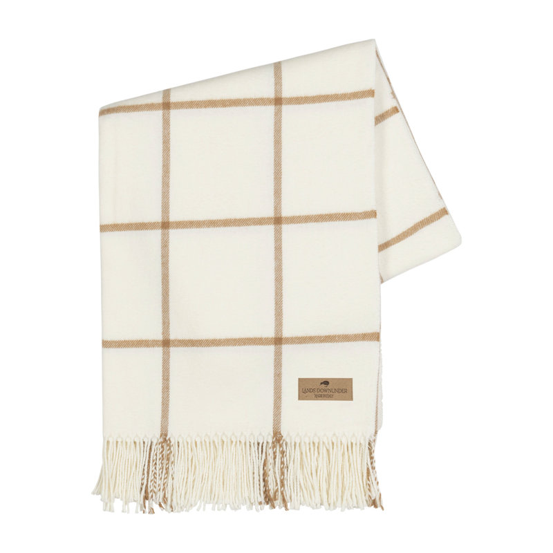 Lexington Plaid Throw, Caramel