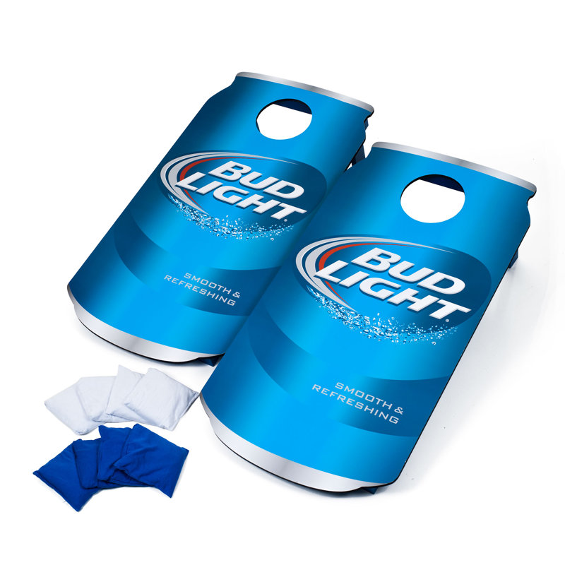 Ensemble de planches de jeu de poches en bois manufacturé « Bud Light » par Hey! Play!