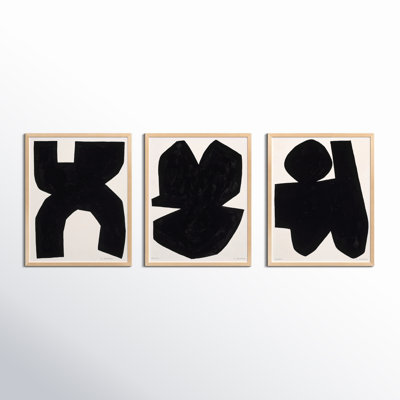 Shauna "Module on White" 3-Piece Painting Set