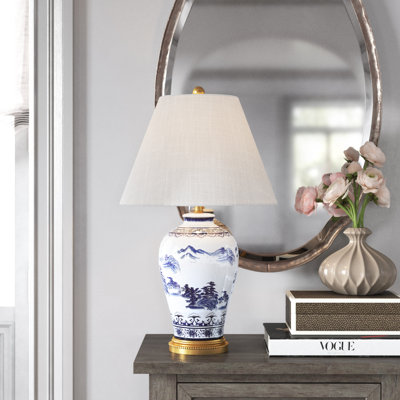 Fedelia Ceramic and Resin Bedside Table Lamp