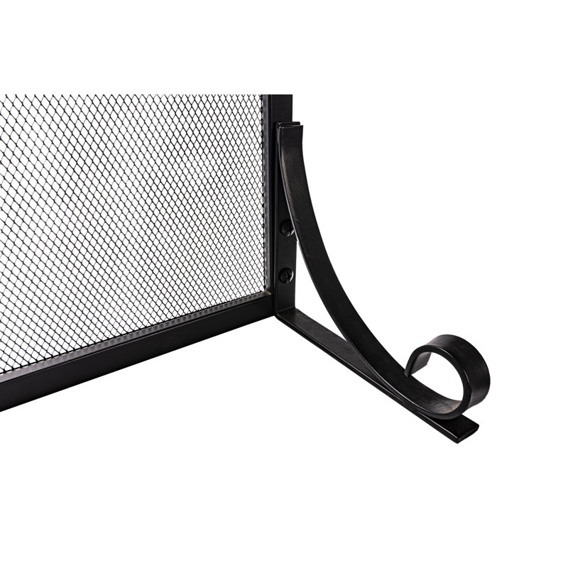 Paravent à panneau simple carré noir avec portes, grand, H 29 po x l 38 po x P 7 po
