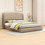 Grand lit plateforme tapissier avec tête de lit-101181420