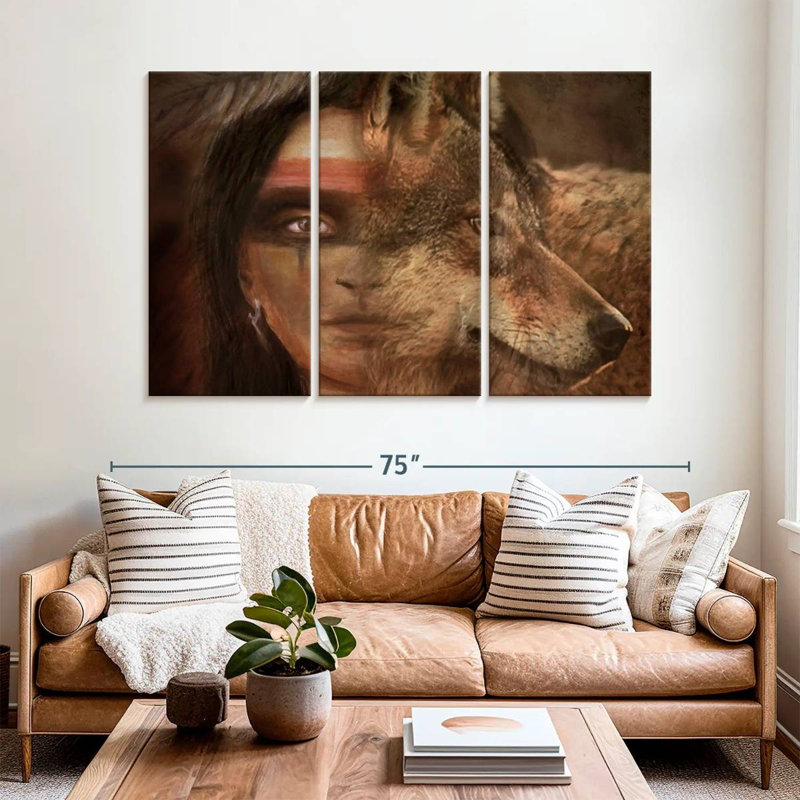 Leisha Wolf Brother, 42" H x 65" W