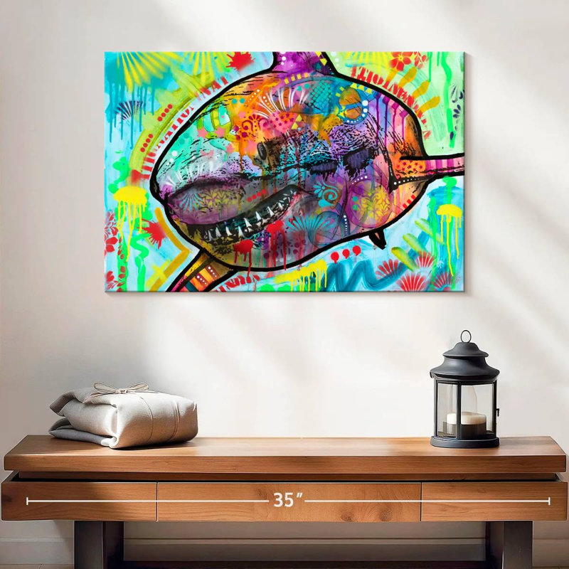 Colorful Shark, 16" H x 24" W