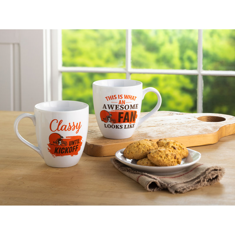 Ensemble de 2 tasses à café NFL, Cleveland Browns