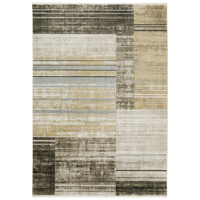 Breylee Abstract Indoor Rug, Rectangle 5'3" x 7'6"