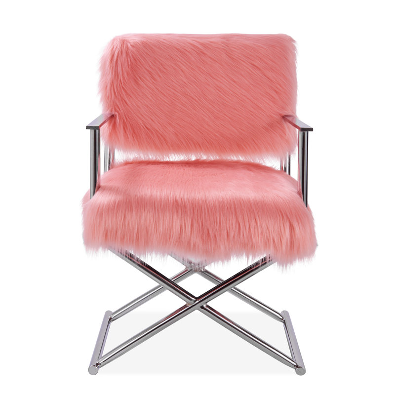 Upholstered Armchair, Pink
