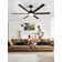 60" Ceiling Fan With Dimmable LED Light For Up To 400Sq. Ft. Area, Works For 15 Degree Sloped Ceiling, RGB Lighting Mode Remote & App Control Damp-Rated