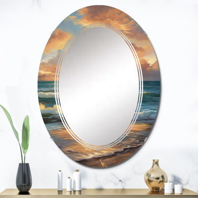 Decollete - Miroir mural nautique et plage ovale