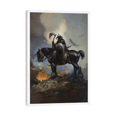 Death Dealer by Frank Frazetta - Floater Frame Painting on Canvas