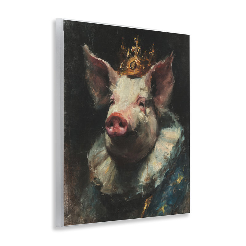 Plaque murale cochon couronné impérial, design par Svetlana Aleynikova