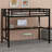 Metal Loft Bed With Power Outlet And LED Lighted, Space-Saving