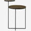 Natural and Gunmetal 2-Tier Accent Table