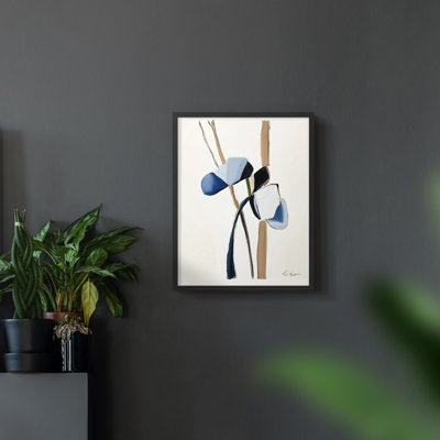 Série FLORAL Dxxv - reproduction encadrée de qualité supérieure - prête à être accrochée - aucun clou requis