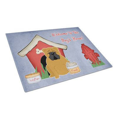 Planche à découper en verre trésors de caroline française bouledogue Dog House