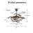 Orren Ellis 42" DIY Shade Retractable Ceiling Fan with LED Lights and Remote-303910116