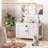 Litter Box Enclosure, Cat Litter Box Furniture with Removable Divider, Large Hidden Litter Box Furniture, Wooden Cat House, End Side Table, 31" L x 17.5" W x 19.7" H, White