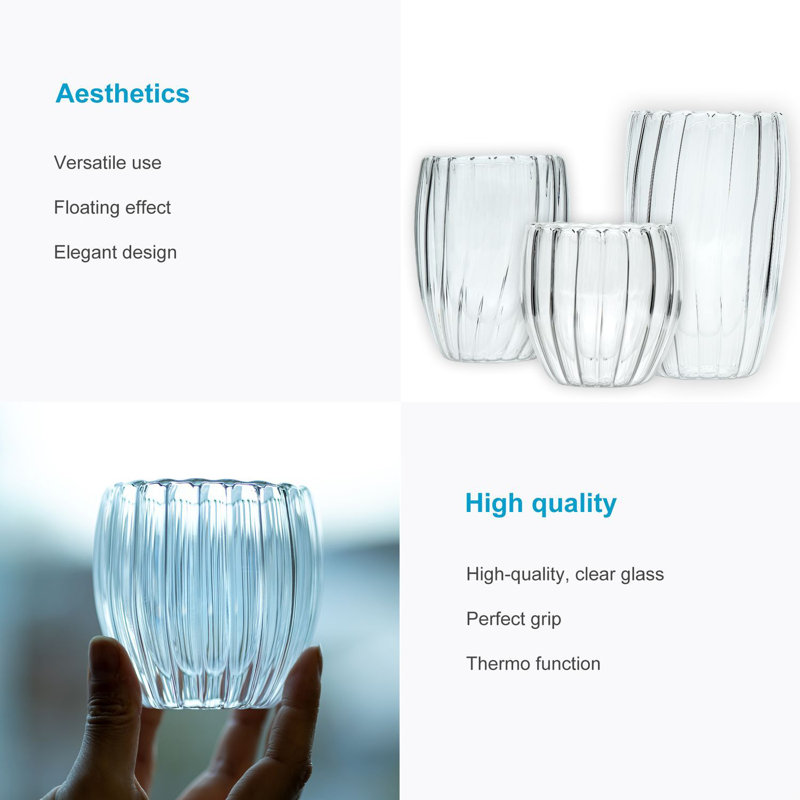 190ml Double Wall Glass, 2