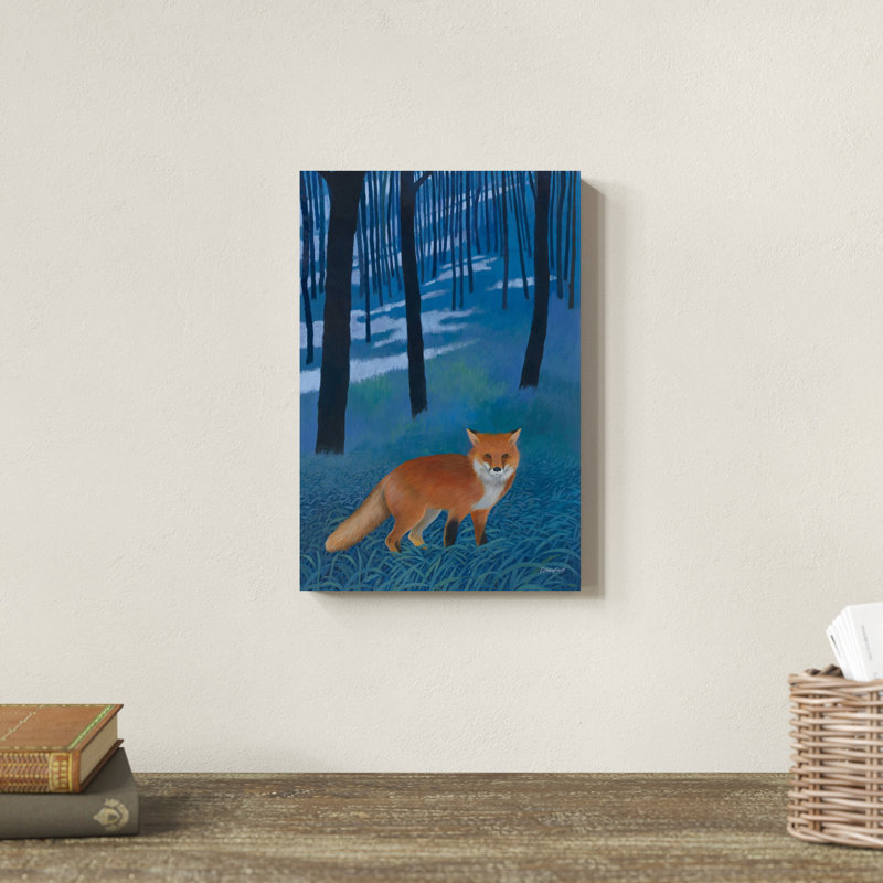 «The Edge Of The Woods» par Kathrine Lovell - peinture sur toile tendue, H 12 po x l 8 po