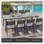Table de salle à manger de patio avec trou pour parasol et structure en aluminium-417561113-417561111