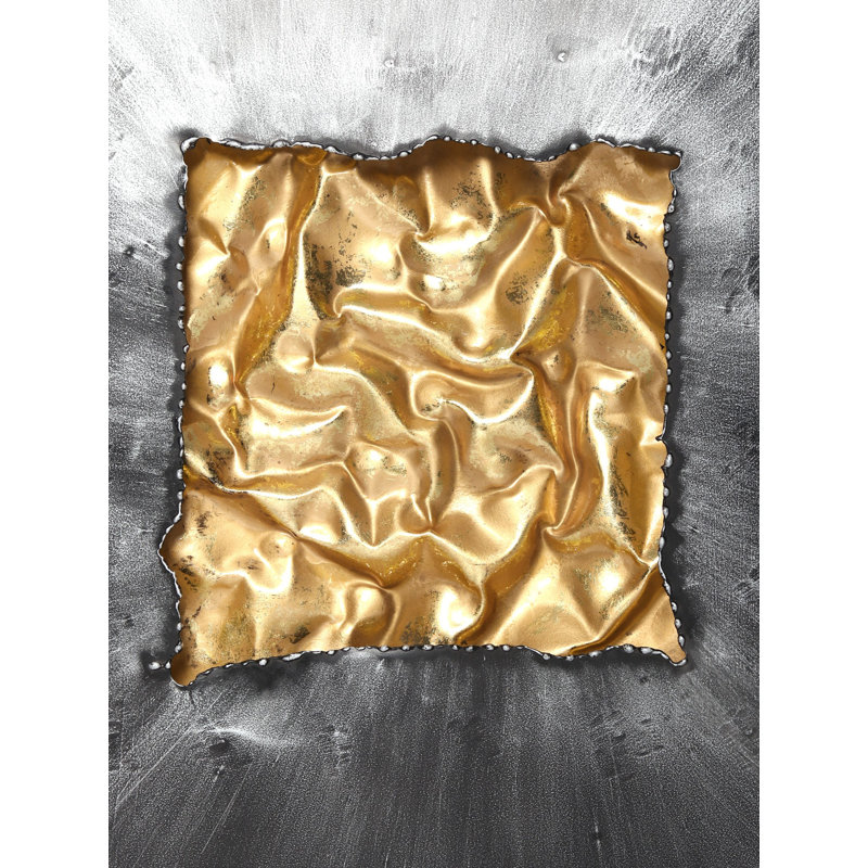 Exotic India 30" Iron Square Shape Decorative Wall Art With Light