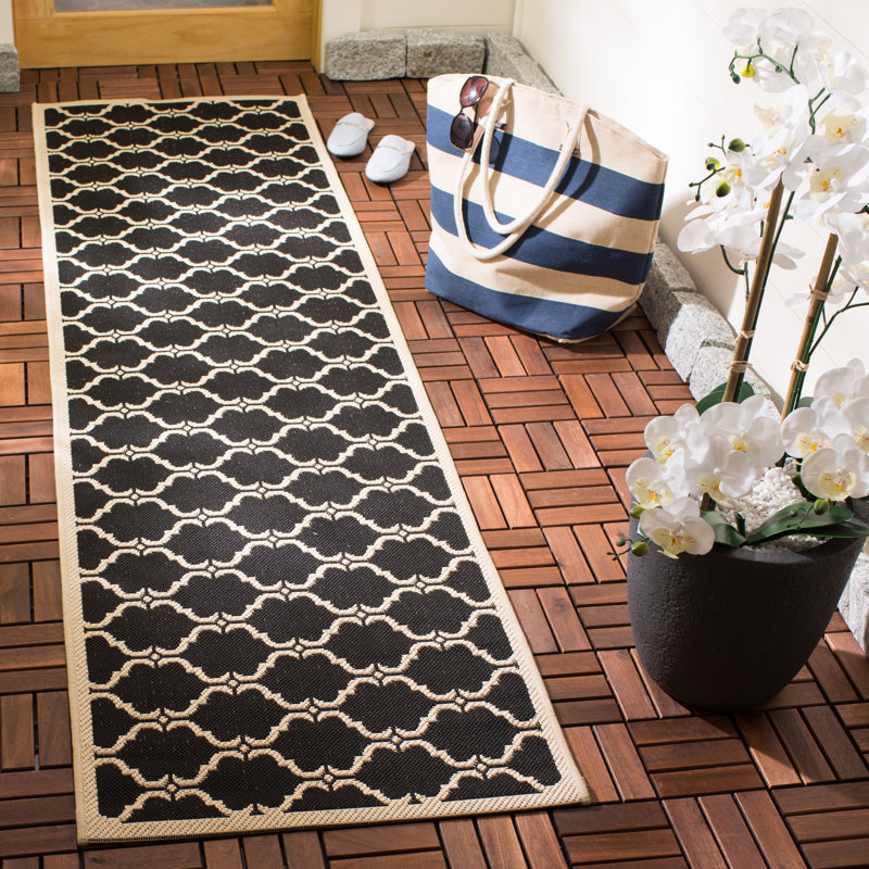 Herefordshire Performance Geometric Indoor/Outdoor Area Rug, Runner 2'3" x 12'