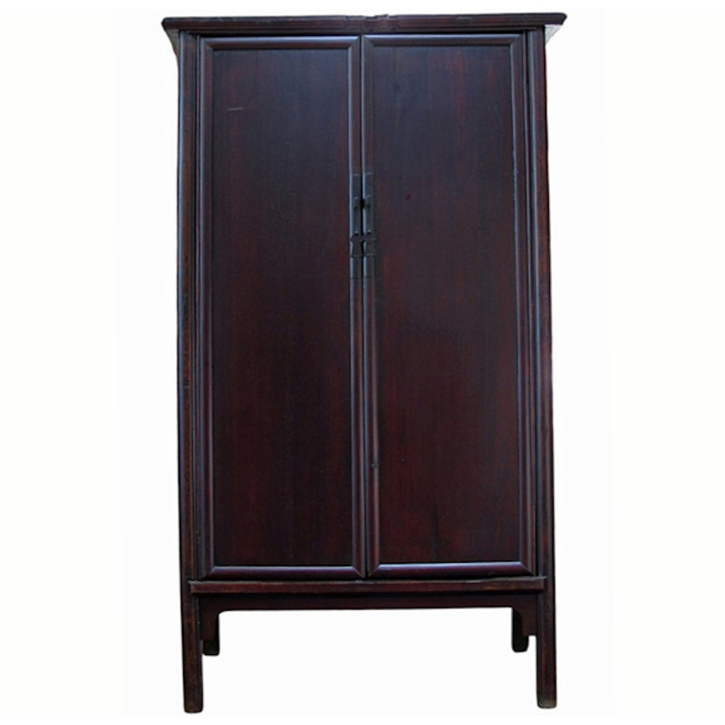 19th Century Chinese Elm Wardrobe Armoire