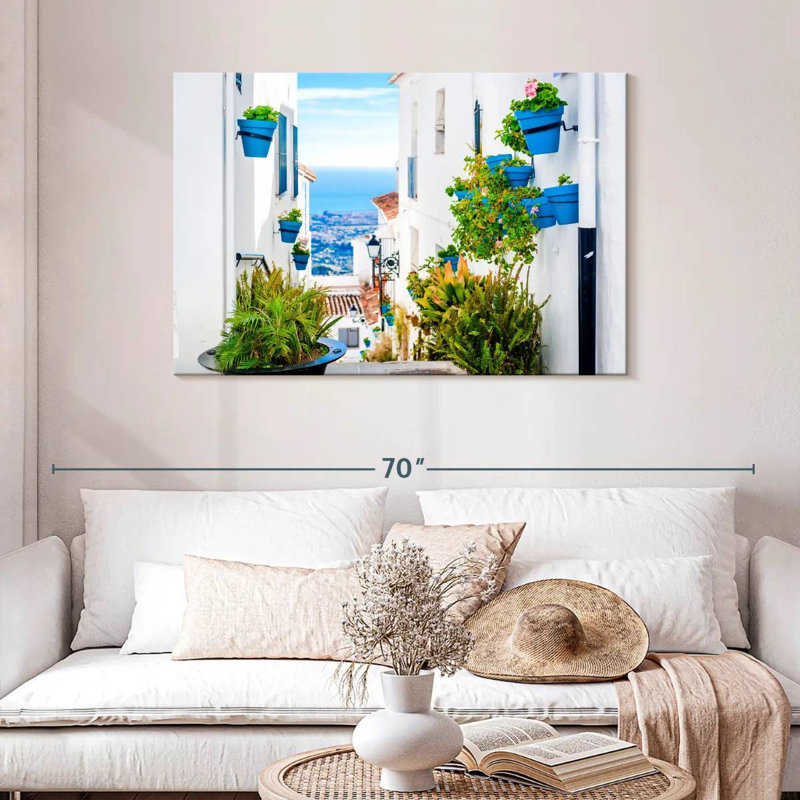 Sirci, pittoresque rue Mijas, H 30 po x l 45 po