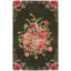 Tapis noir / rouge à motif floral Tammie-526454717