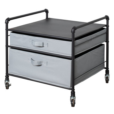 Commode de rangement 2 tiroirs pour réfrigérateur