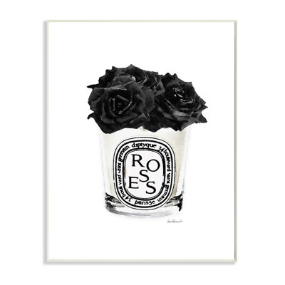 « mode stylisé rose fleur », art textuel noir