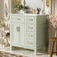 Meuble-lavabo de 30 po avec lavabo en céramique, armoire de rangement moderne avec portes à fermeture douce, tiroir profond et tiroir standard, meuble-lavabo élégant pour les petites salles de bain-578348857