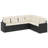 Vidaxl Garden Sofa Set Black, Cream White