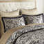 Édredon 12 pièces avec draps en coton, noir, grand lit. Comprend un édredon, des taies décoratives, des oreillers, une jupe de lit et des draps. Ravissant motif cachemire. Facile et pratique à entretenir. Nettoyage exquis simple-117586270