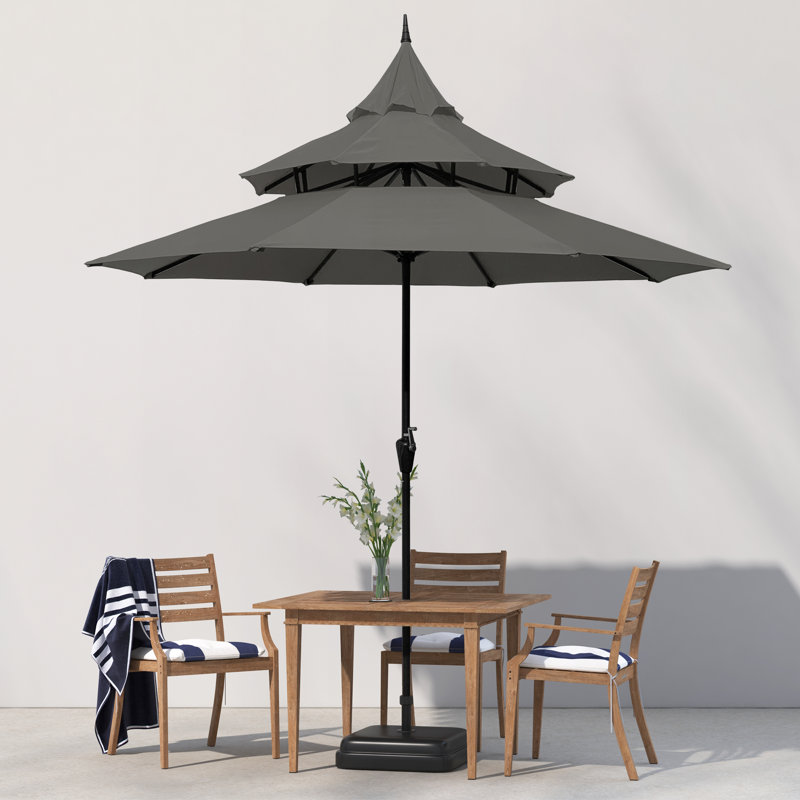 Parasol de marché 9 pi Iyanna, Gris foncé