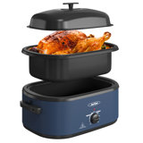 Electric Roaster Oven With Removable Pan, 3 Compartments