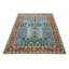5'2''x7'11'' Hand Knotted Wool Blue,Burnt Orange Oushak Transitional Rug