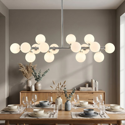 Lustre linéaire spoutnik à 16 lumières Jewellia