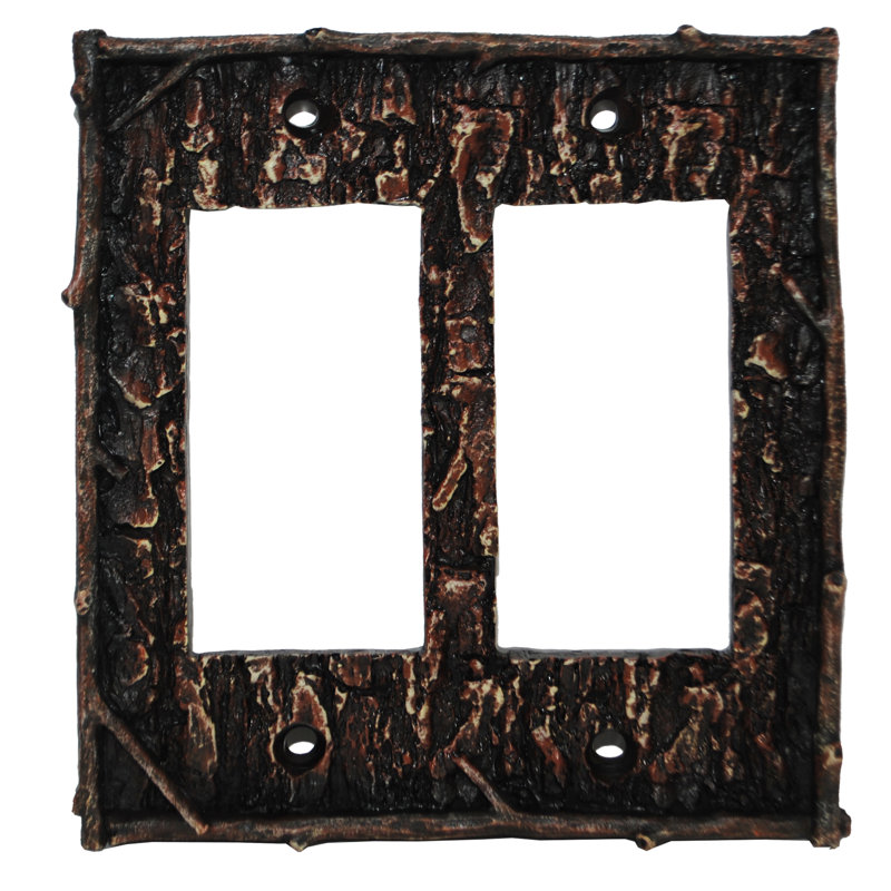 Pine Bark 2-Gang Rocker Plate