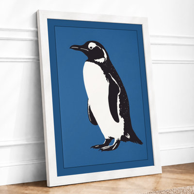 Penguin Profile Modern - Framed Print