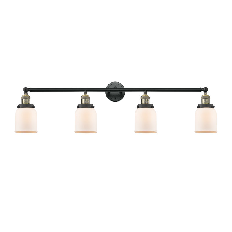 Gatto 4 - Light Dimmable Vanity Light, Matte White Cased, 60 Watt Vintage Incandescent Bulb, Antique Copper