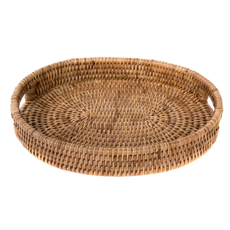 Monell Wicker Tray, Honey Brown
