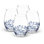 Spode Blue Italian Stemless Glasses 19 Oz
