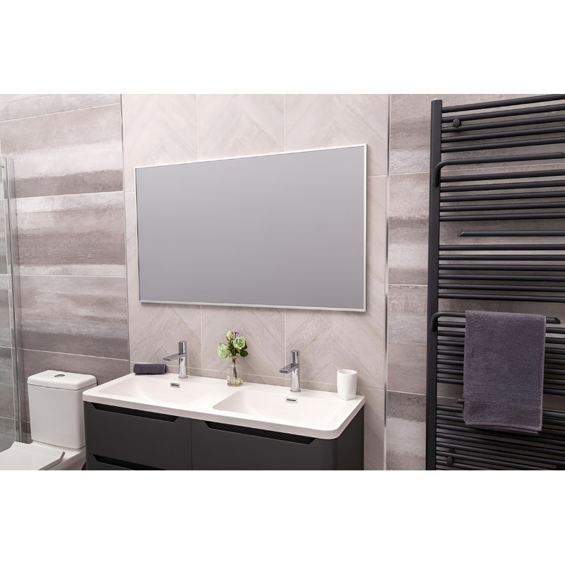 Metal Flat Wall Mirror, 70 cm H x 120 cm W